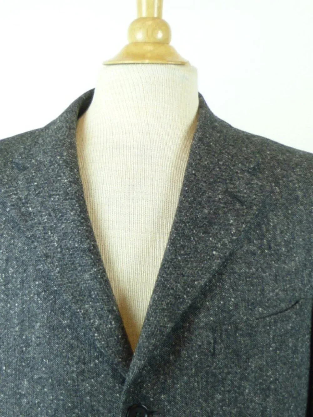 Vintage Zegna black tweed blazer i53 40